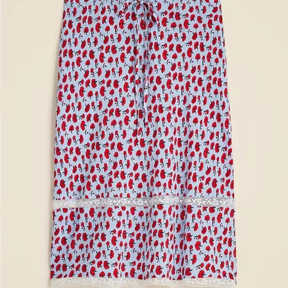 Jcrew X Route  poeme skirt in carnation print size small NWT - Picture 5 of 11